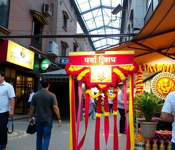 Mumbai Market Mogul Ganesh Chaturthi Event Mumbai Market Mogul Ganesh Chaturthi event with players selling flowers and decorations