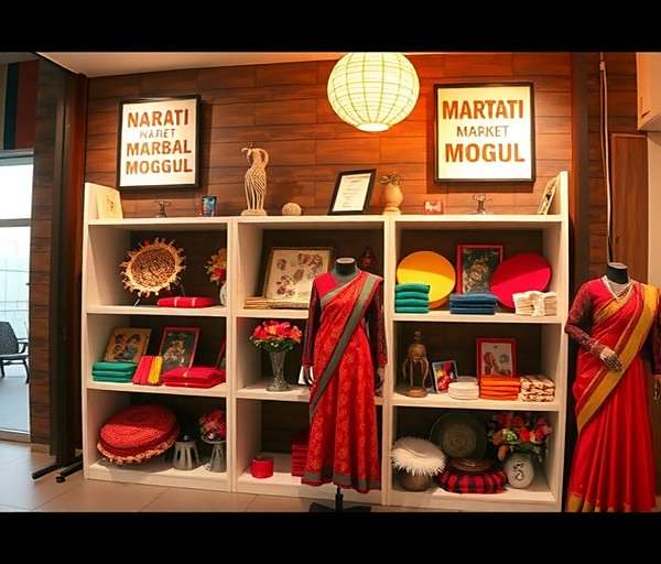 Mumbai Market Mogul Navratri Event Mumbai Market Mogul Navratri event with traditional clothing and garba items for sale
