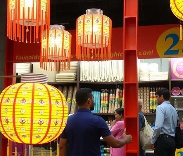 Mumbai Market Mogul Diwali Event Mumbai Market Mogul Diwali event showing decorated shops and customers buying festive items